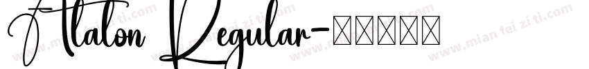 Atalon Regular字体转换